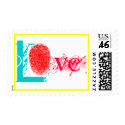 Love Postage Red Thumbprint postage