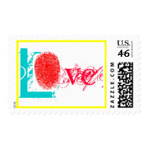 Love Postage Red Thumbprint postage
