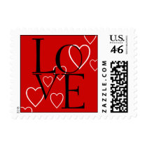 Love Postage Stamps for Weddings Red