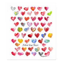 Love Poster -Follow Your Heart posters by lillyarts Love Poster -Follow Your Heart posters