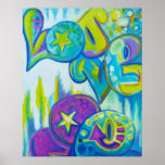 Love Poster, in Pastel Graffiti