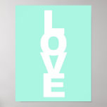 Love Print Teal