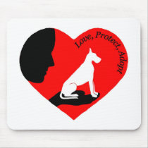Love, Protect, Adopt mousepads
