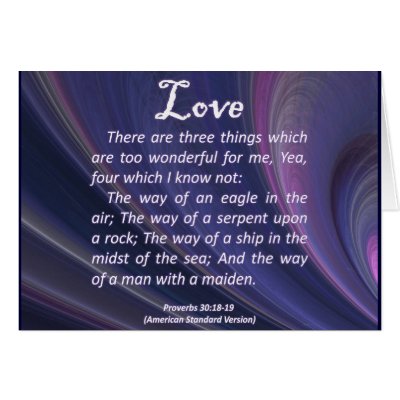 love proverbs 30 18 greeting cards from zazzle love proverbs 400x400