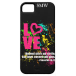 Love Proverbs Bible Verse Neon Paint Splatter iPhone 5 Cases