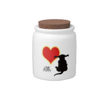 Love Puppy candy jar candy jars