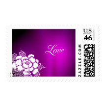 Love - Purple Floral Postage