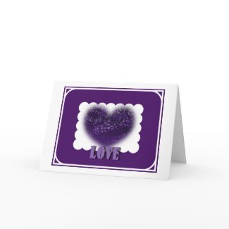 Love Purple Heart Card card