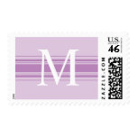 Love Purple Monogrammed Wedding Postage