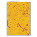 Love Purple on Yellow Line Art by Fayme Harper Cards