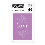 Love Purple Postage Stamps