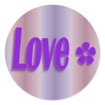 love purple with flower stickers by DonnaGrayson love purple with flower stickers