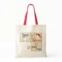 Love Puzzle - Budget Tote bags