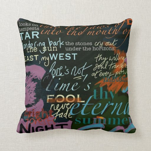 Love Quotes Cushion from Shakespeare, Blake, Auden Pillows from ...