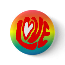 Love Rainbow buttons by HeatherArt Love Rainbow buttons