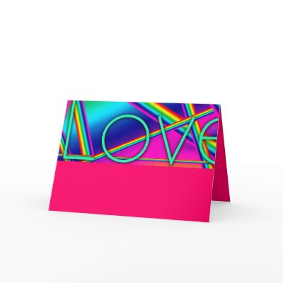 LOVE (rainbow) Card by plurals