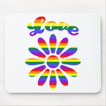 Love Rainbow Flower Mousepad