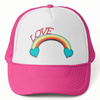 Love rainbow hat hat