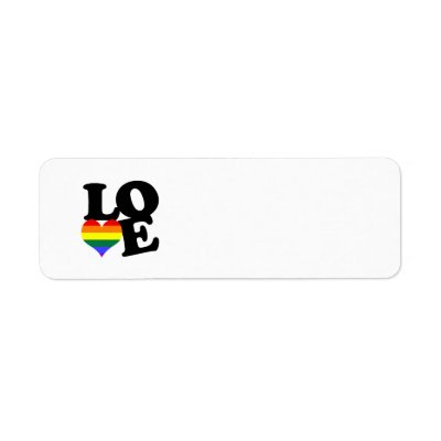 Love Rainbow Pride Custom Return Address Labels