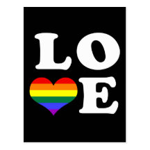 Love Rainbow Pride Post Cards