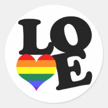 Love Rainbow Pride Stickers