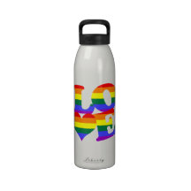 Love Rainbow Pride Reusable Water Bottle