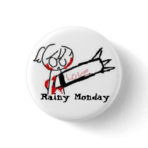 Love Rainy Monday Button