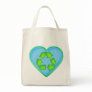 Love Recycling Ocean Heart Tote Bag