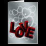 LOVE red and black text on silver back Cards