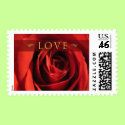 Love-Red Rose Medium Postage postage