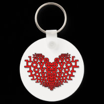 Love Reflection Heart keychains by kokobaby Love Reflection Heart keychains