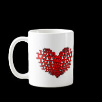 Love Reflection Heart mugs