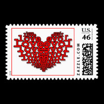 Love Reflection Heart postage by kokobaby Love Reflection Heart postage