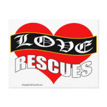Love Rescues Animal Rescue Products Postcard