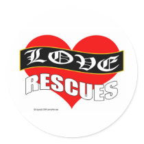 Love Rescues Animal Rescue Products stickers by caserta Love Rescues Animal Rescue Products stickers
