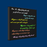 Love Respect Happiness  Stretched Canvas canvas prints