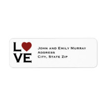 Love Return Address Labels