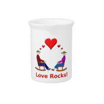Love Rocks Hearts pitchers
