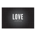 Love Rocks My World Poster in Black Damask print