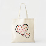 Love Romance Hearts Red White Purple Pink Canvas Bag