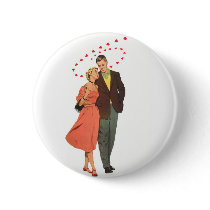 Love & Romance Vintage Illustration Pin