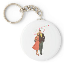 Love & Romance Vintage Illustration Keychain