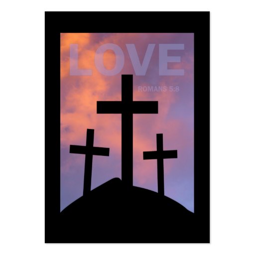 LOVE â€“ Romans 5:8 Tract Cards / Business Card (front side)