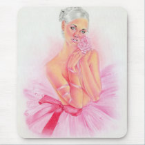 Love Rose Ballerina Mousepad