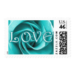 LOVE : rose : stamps