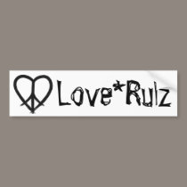 Love*Rulz - HE(ART) of Peace bumper stickers