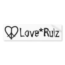Love*Rulz - HE(ART) of Peace bumper stickers