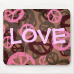 LOVE-Saying-Peace Signs/Camo Look-Mousepad