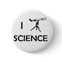 Love Science Telescope buttons by alternateworlds Love Science Telescope buttons