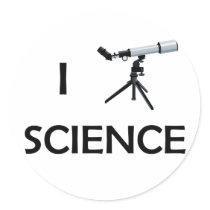 Love Science Telescope stickers by alternateworlds Love Science Telescope stickers